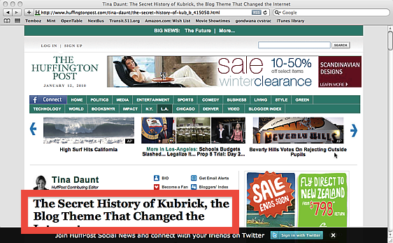 Huffington Post screen shot